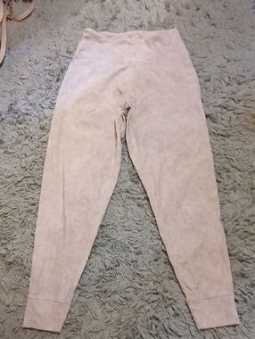 Womens White/ Lite Gray Marbled Jogger Pants